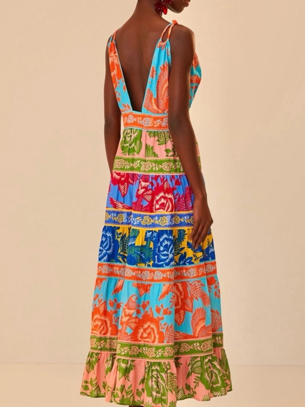 🌺🎉HP🎉🌺 NWT Farm Rio Lace Garden Mix Midi Dress - Picture 5 of 16